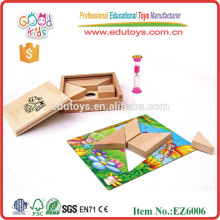 Jigsaw Puzzle éducatif en bois avec livre